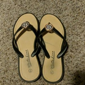 White Line flip flops
